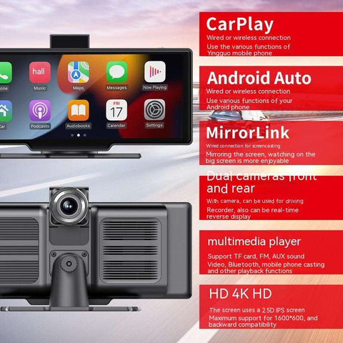 1026-inch Wireless Carplay Recorder Multimedia Car