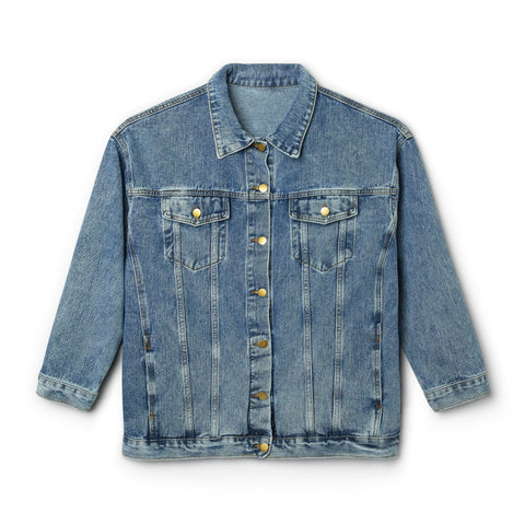 Stylish Women's Denim Jacket with Unique Graphic Design, Casual Outerwear for Everyday Wear, Gift for Her, Trendy Layering Piece