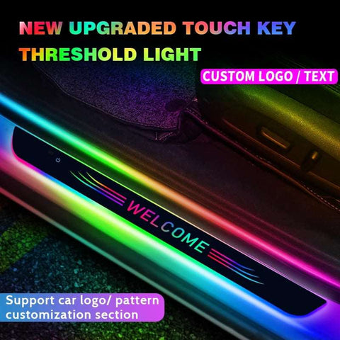 NEW Customized Car door illuminated sill Light Logo Projector Lamp Power Moving LED Welcome Pedal Car Scuff Plate Pedal Symphony