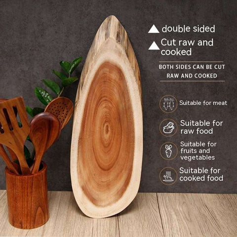Log Vegetable Cutting Board Stump