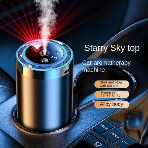 2024 Upgraded Car Air Purifier Car Cup Holder Perfume Diffusion 5th Gear Intelligent Control Car Perfume Atomization Diffuser