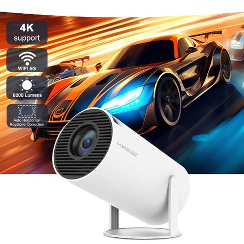 5G WiFi Bluetooth Projector, 180°rotation,Mini Portable Projector for iphone, 1080P Supported ,Zoom, Movie Projector Compatible with TV Stick, iOS, Android, PS5