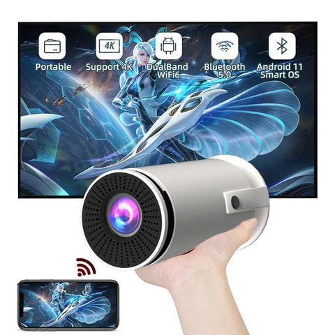 5G WiFi Bluetooth Projector, 180°rotation,Mini Portable Projector for iphone, 1080P Supported ,Zoom, Movie Projector Compatible with TV Stick, iOS, Android, PS5