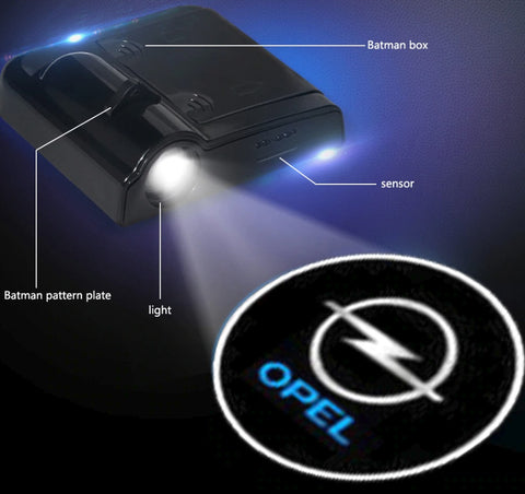 2 pcs Wireless welcome light Battery type no hole no wiring car LED welcome light door light projection light laser light