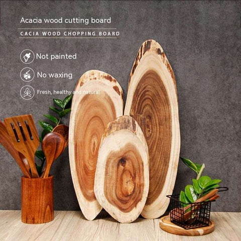 Log Vegetable Cutting Board Stump