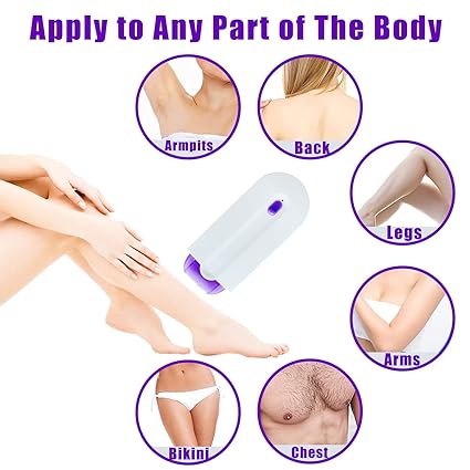 Rechargeable Epilator Smooth Touch Hair Remover - Light Technology Plus Body Care Set ( Nail Clipper, Nano Crystal Hair Remover and Mini Cosmetic Bag) For free! 4 items by one price
