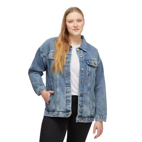 Stylish Women's Denim Jacket with Unique Graphic Design, Casual Outerwear for Everyday Wear, Gift for Her, Trendy Layering Piece