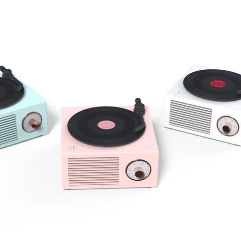 Retro Bluetooth Speaker Vinyl Record Player Bluetooth Audio Wireless Mini Portable Small Cannon Multifunctional