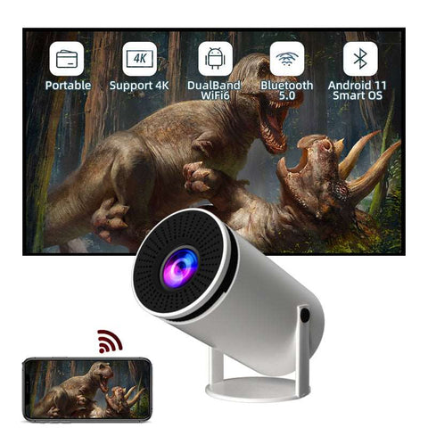 5G WiFi Bluetooth Projector, 180°rotation,Mini Portable Projector for iphone, 1080P Supported ,Zoom, Movie Projector Compatible with TV Stick, iOS, Android, PS5