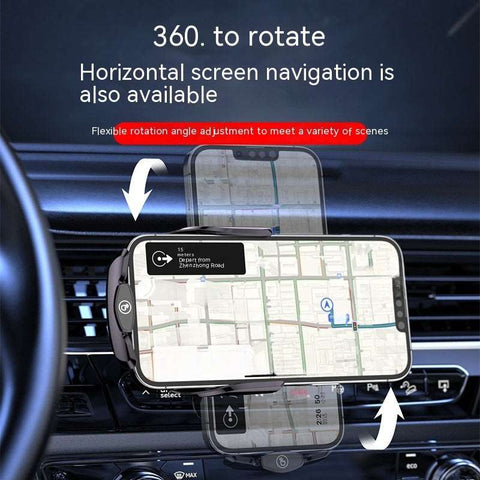 Transparent And Creative Line Design Car Wireless Charger Mobile Phone Holder Automatic Opening And Closing Navigation Car Supplies