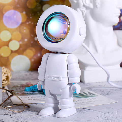 Rechargeable Astronaut Robot Rainbow Projection Sun Lamp Table Lamp Sunset Lamp Infinite Dimming Bedroom Atmosphere Lamp